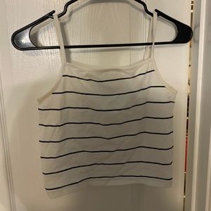 White striped crop top